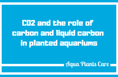 CO2 and the role of carbon and liquid carbon in planted aquariums Fertilizer for plants containing an assimilable carbon source, liquid carbon, additionally has an action to combat algae in the aquarium (all kinds but, especially red algae). Aqua Plants Care